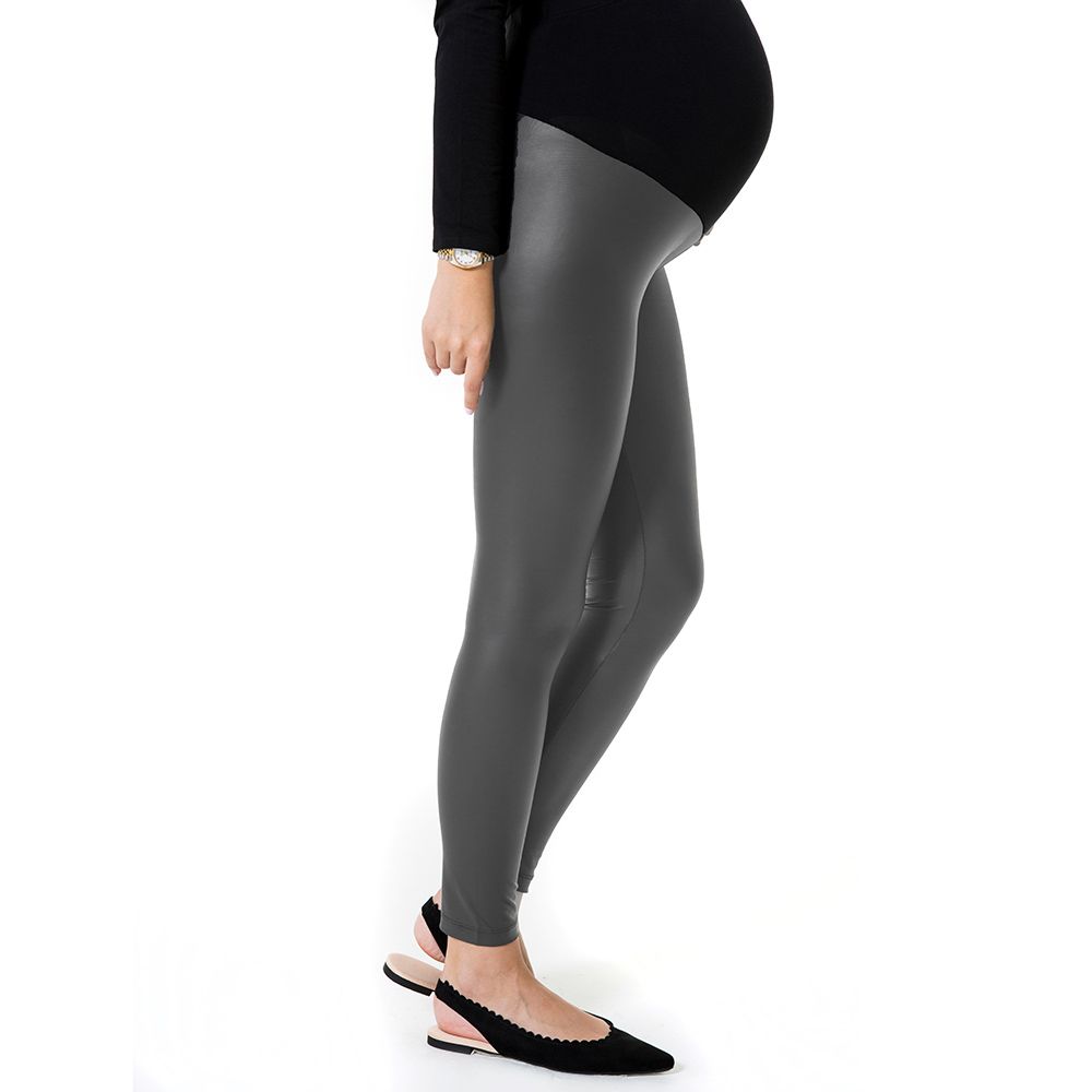 Accouchee - Subtle Anthracite High Rise Maternity Tights