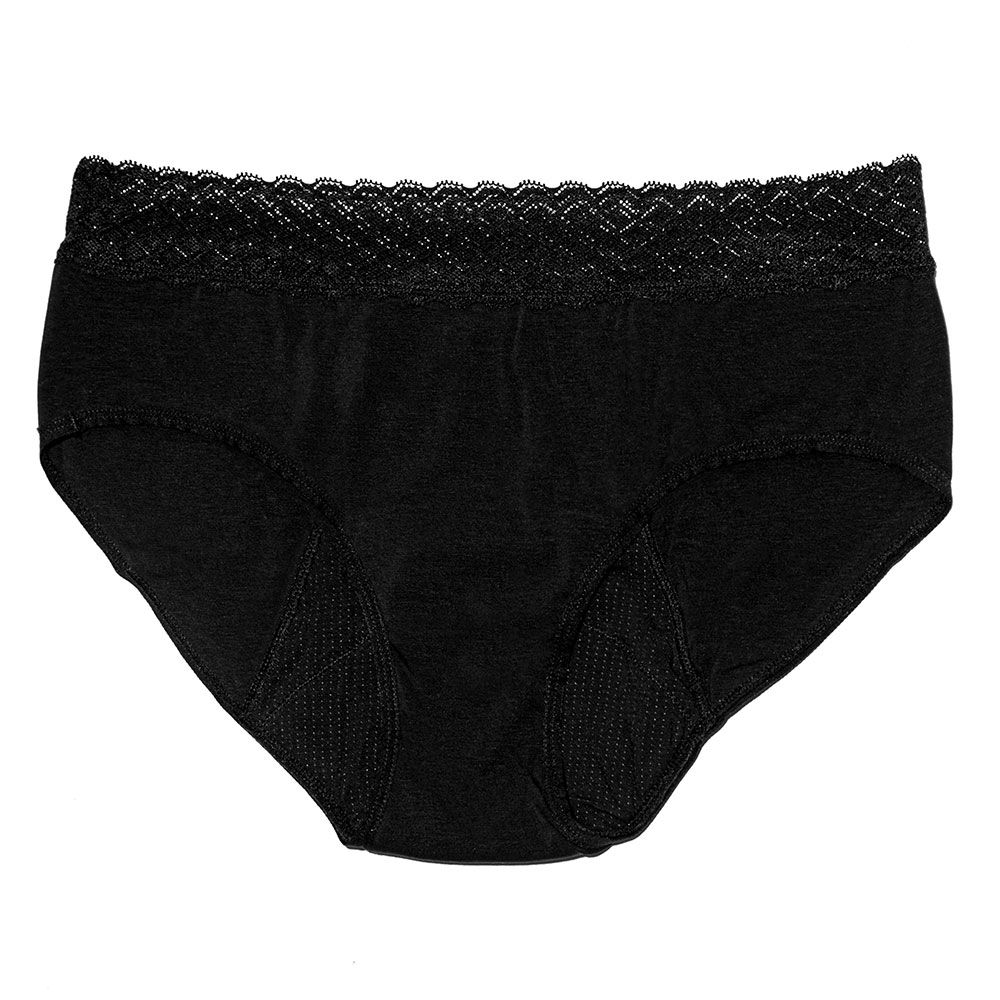 Viita Protection - Period-Proof Organic Cotton Overnight Underwear - Black