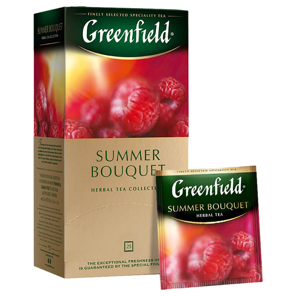 Greenfield - Summer Bouquet Herbal Teabags - Pack of 25 - 2g