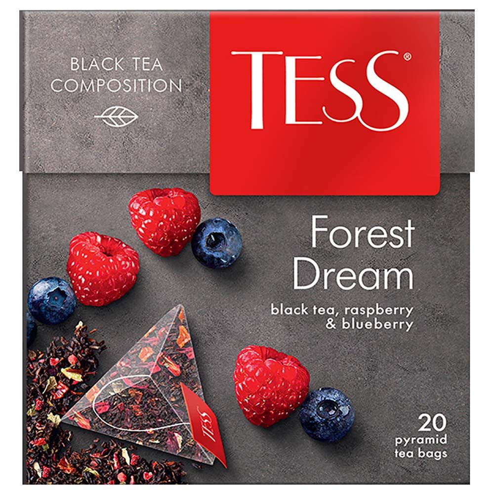 Tess - Black Tea Forest Dream Teabag - Pack of 20 - 1.8g