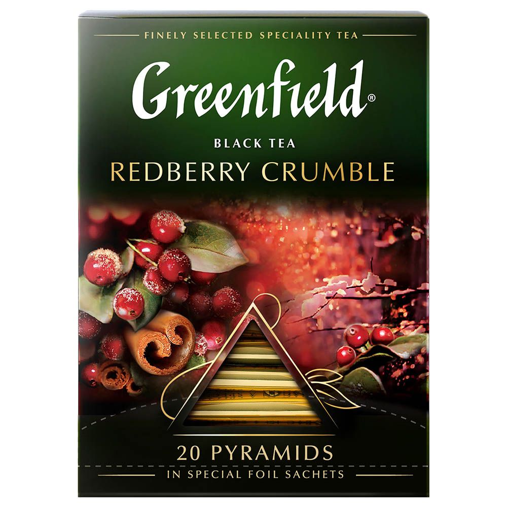 Greenfield - Black Redberry Crumble Teabag - Pack of 20 - 1.8g