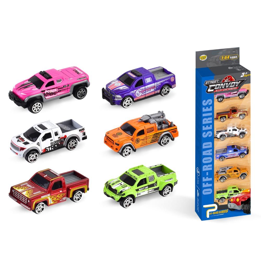 Little Story - Alloy Sliding Pickup Toy Truck - 6 Pcs