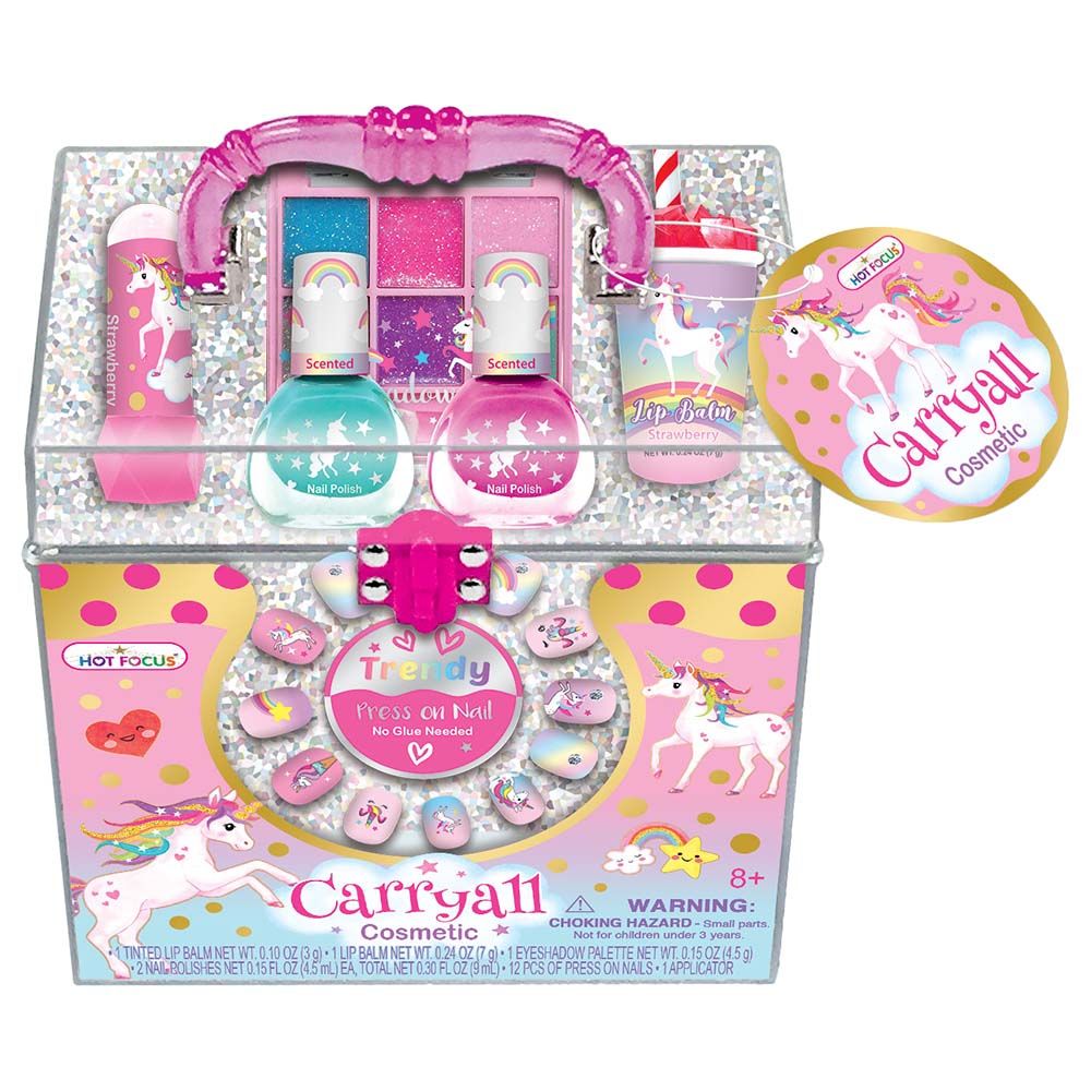 Hot Focus - Unicorn Carryall Cosmetic Set