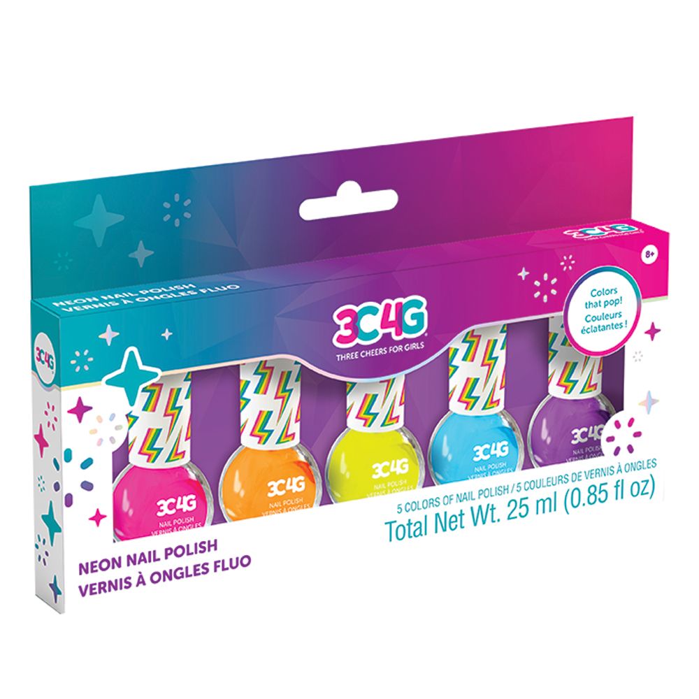 3C4G - Pack of 5 Neon Nail Polish