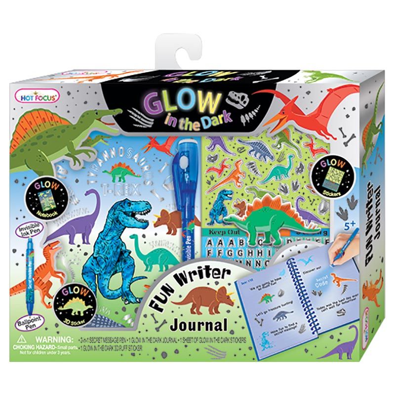 Hot Focus - Dinosaur Glow In The Dark Fun Writer Journal