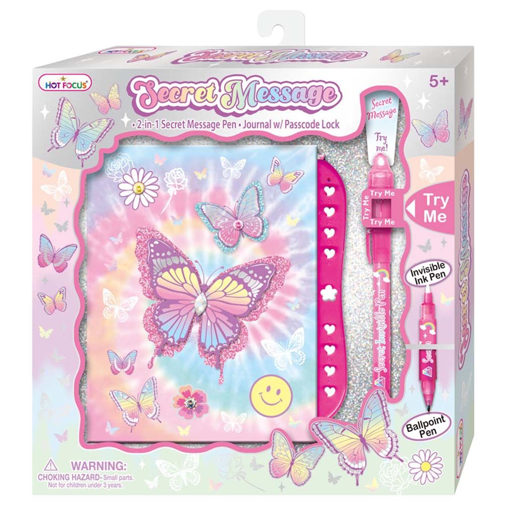 Hot Focus - Tie Dye Butterfly Secret Message Kit