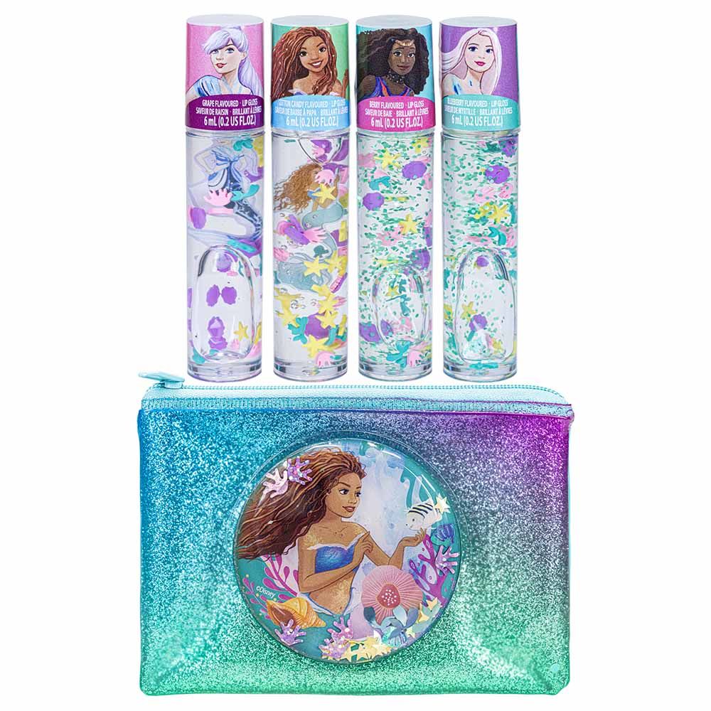 TownleyGirl - Disney Princess Lip Gloss Set w/ A Zip Pouch - 4pcs