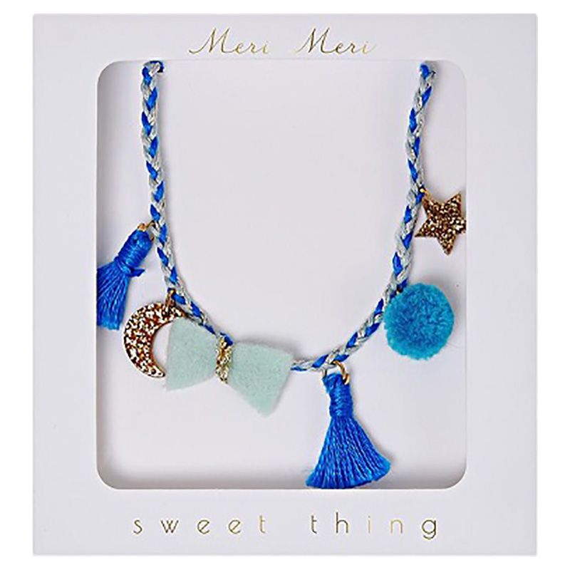 Meri Meri - Blue Plaited Necklace