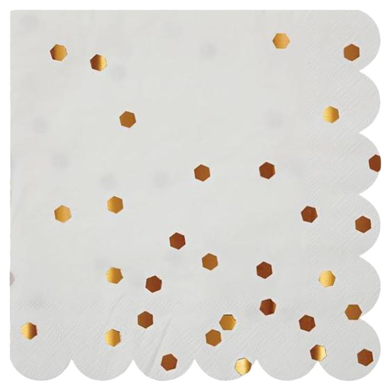 Meri Meri - Rose Gold Confetti Large Napkins 16pcs