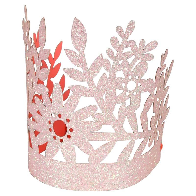 Meri Meri - Pink Glitter Crown 8pcs