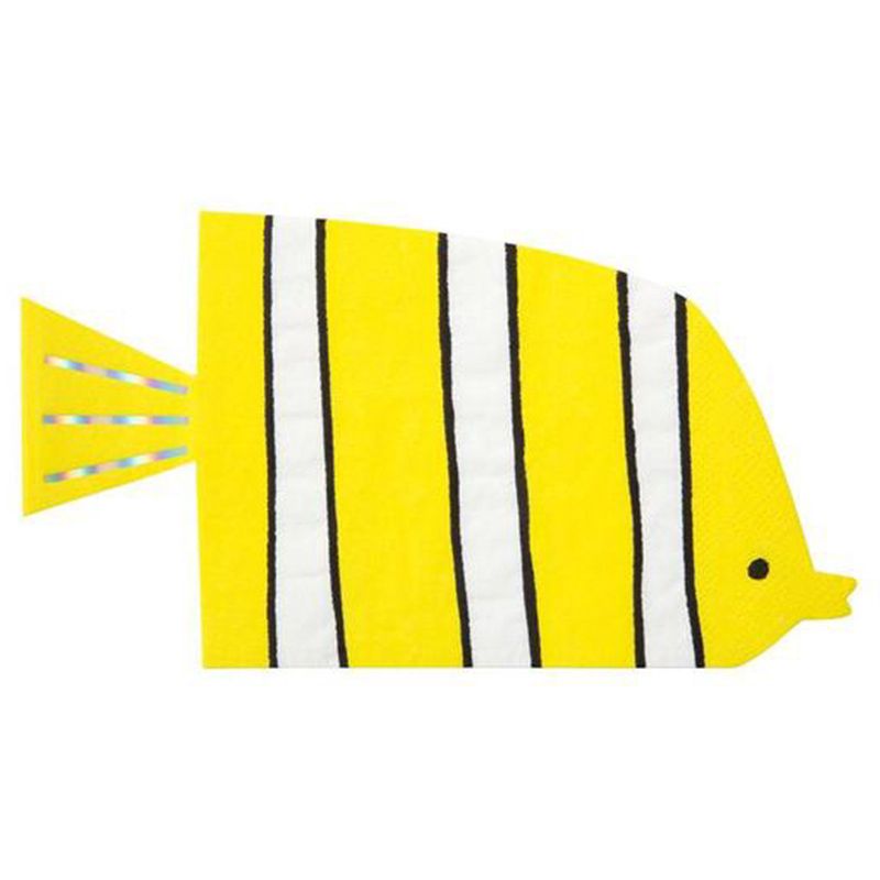 Meri Meri Under The Sea Fish Napkins Yellow