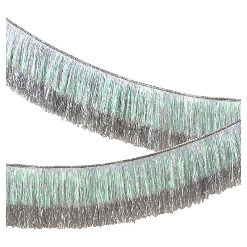 Meri Meri - Silver Iridescent Tinsel Fringe Garland