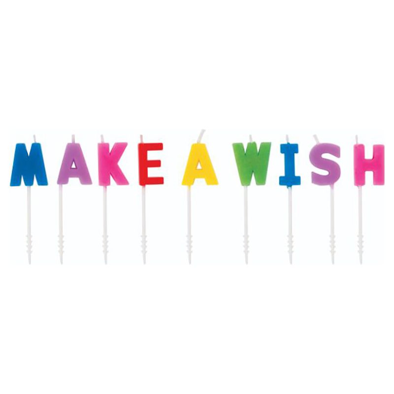 Unique - Make A Wish Letter Birthday Candles