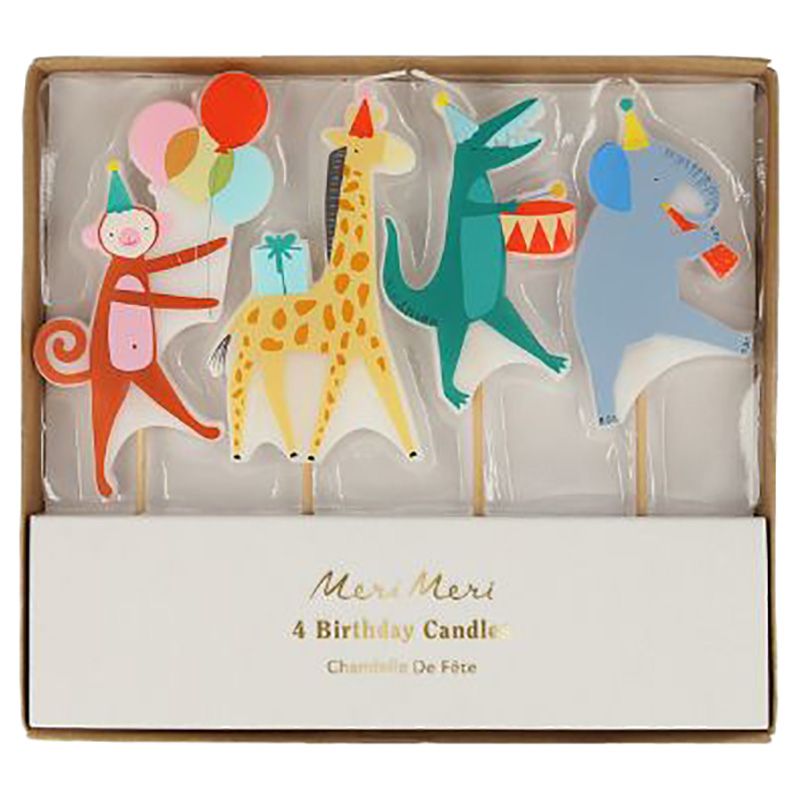 Meri Meri - Animal Parade Candles - 4pcs