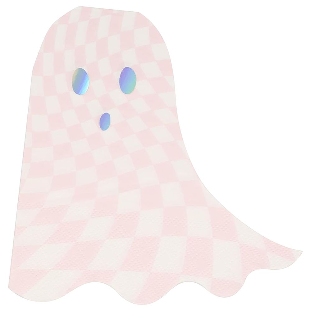 Meri Meri - Checker Ghost Napkins - 16pcs - Pink