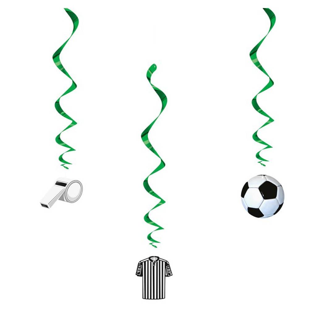 Unique - 3D Soccer Football Hanging Swirl Party