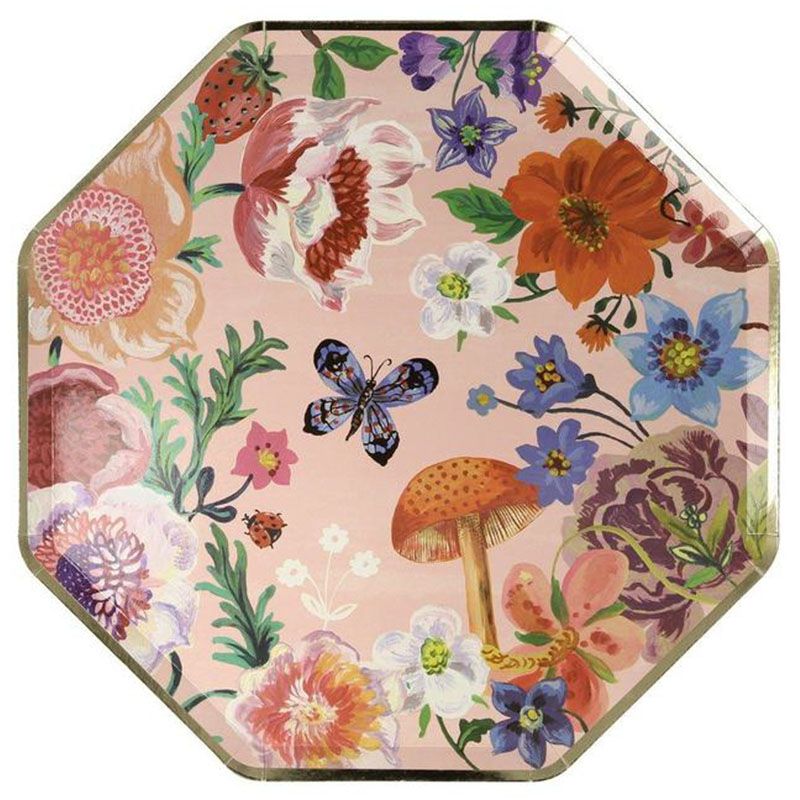 Meri Meri - Nathalie Late Flora Dinner Plates - Pack of 8