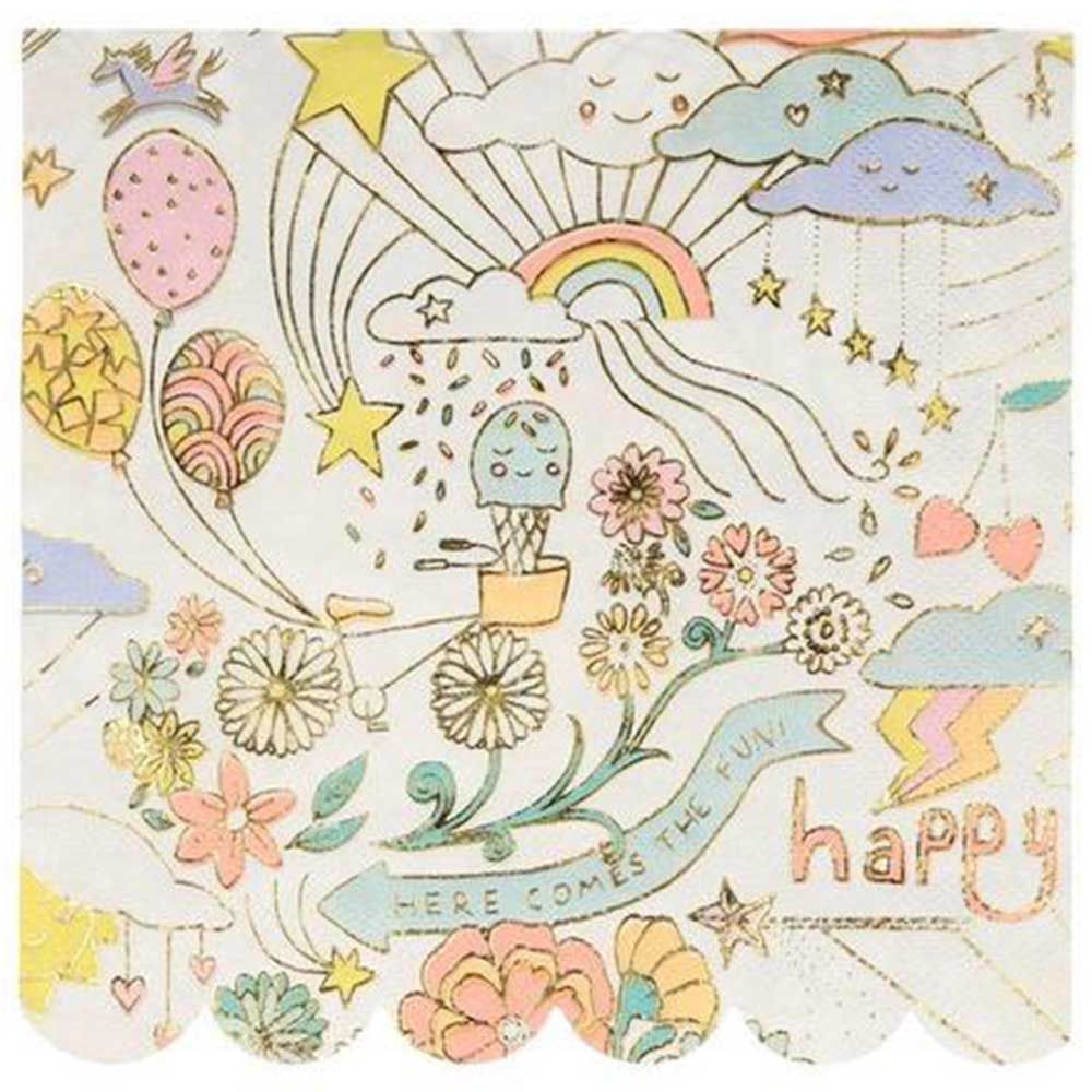 Meri Meri - Happy Doodle Large Napkins