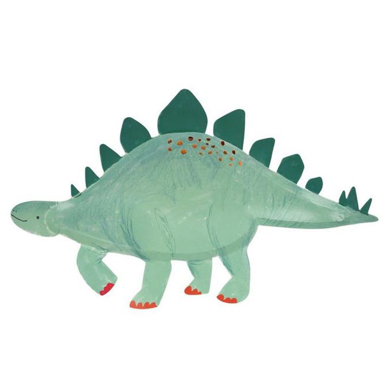 Meri Meri - Stegosaurus Platters - Green