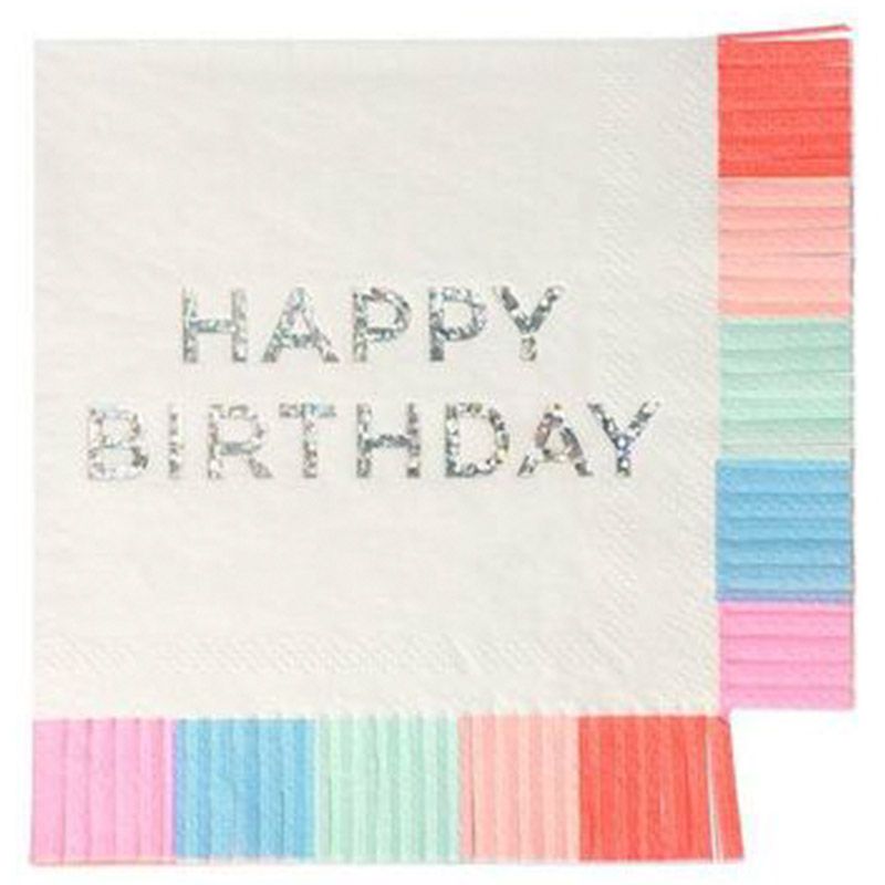 Meri Meri - Birthday Fringe Small Napkins