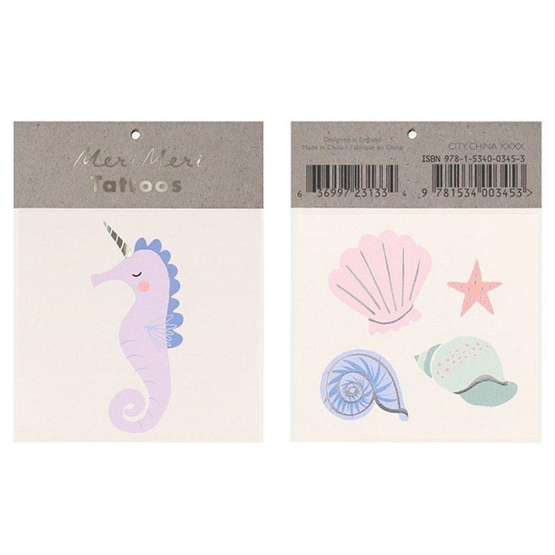 Meri Meri - Seahorse & Shell Small Tattoos