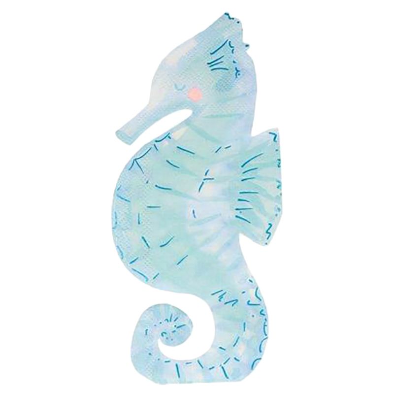 Meri Meri - Seahorse Napkin - Blue