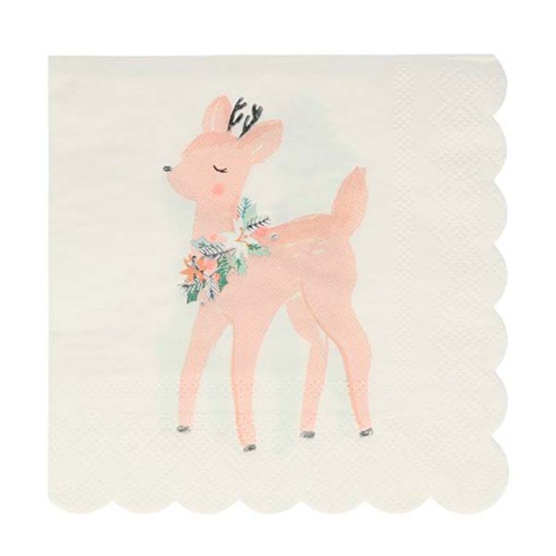 Meri Meri - Pack of 8 Pastel Deer Napkins