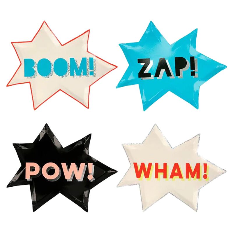 Meri Meri - Superhero Plates - 8Pcs