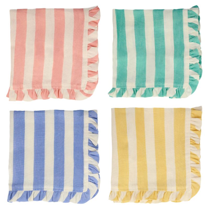 Meri Meri - Stripe Ruffle Napkins - 4Pcs