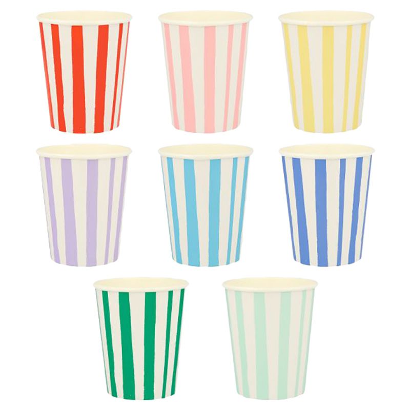 Meri Meri - Mixed Stripe Cups - 8pcs