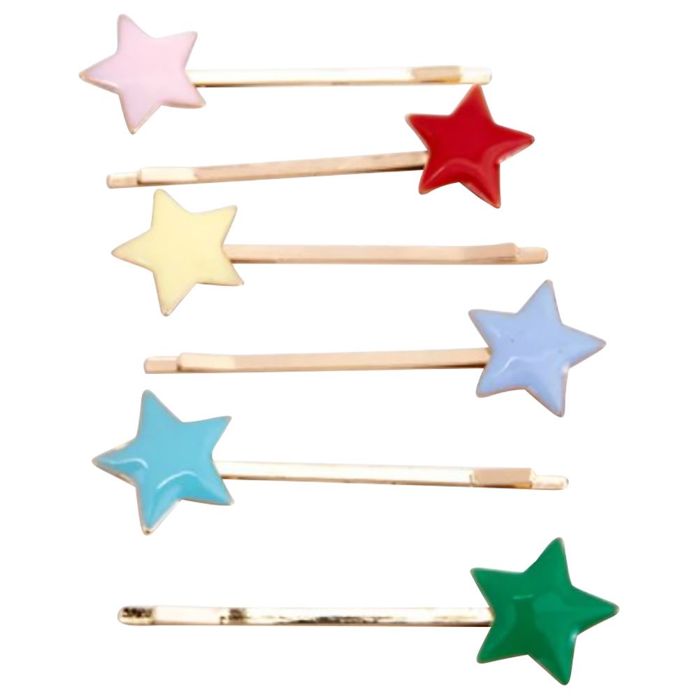 Meri Meri - Enamel Star Hair Slides - Pack of 6