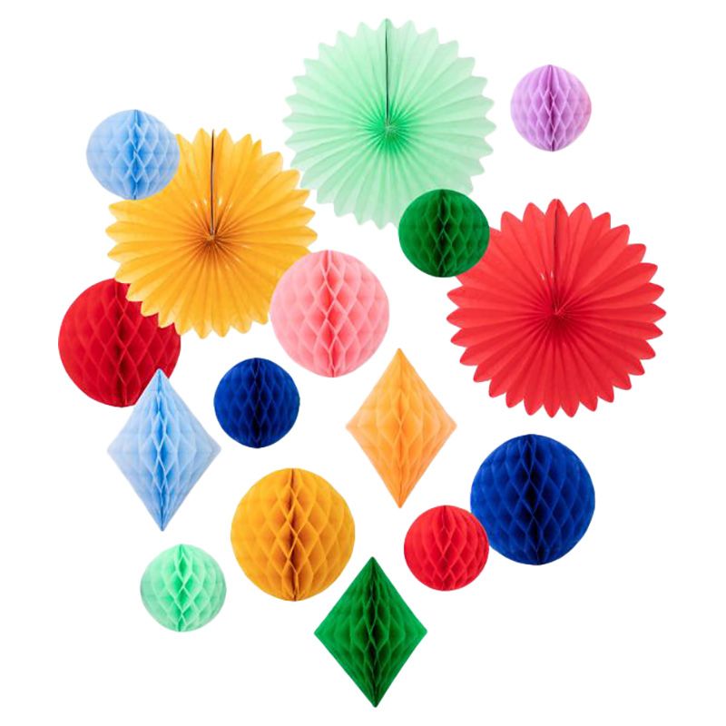 Meri Meri - Rainbow Honeycomb Decoration Kit