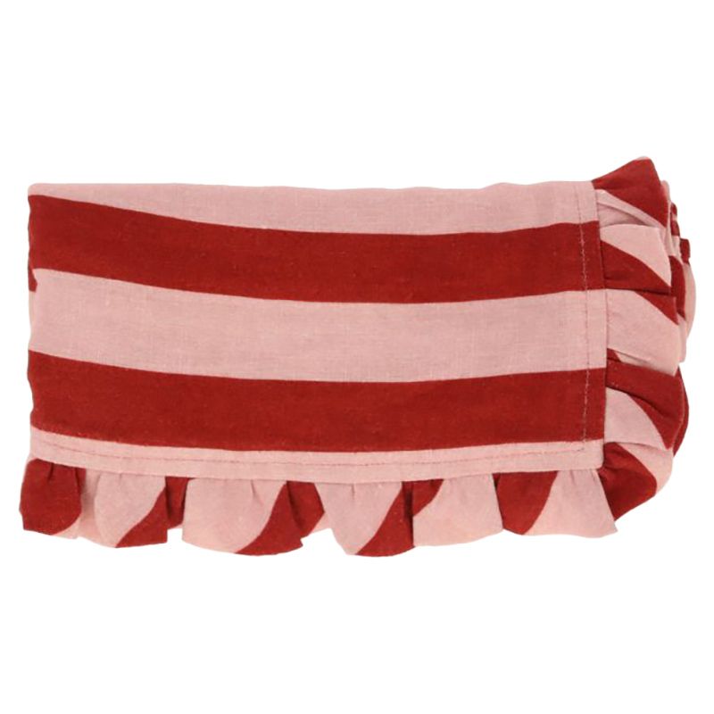 Meri Meri - Stripe Ruffle Napkins - Red & Pink - 4pcs