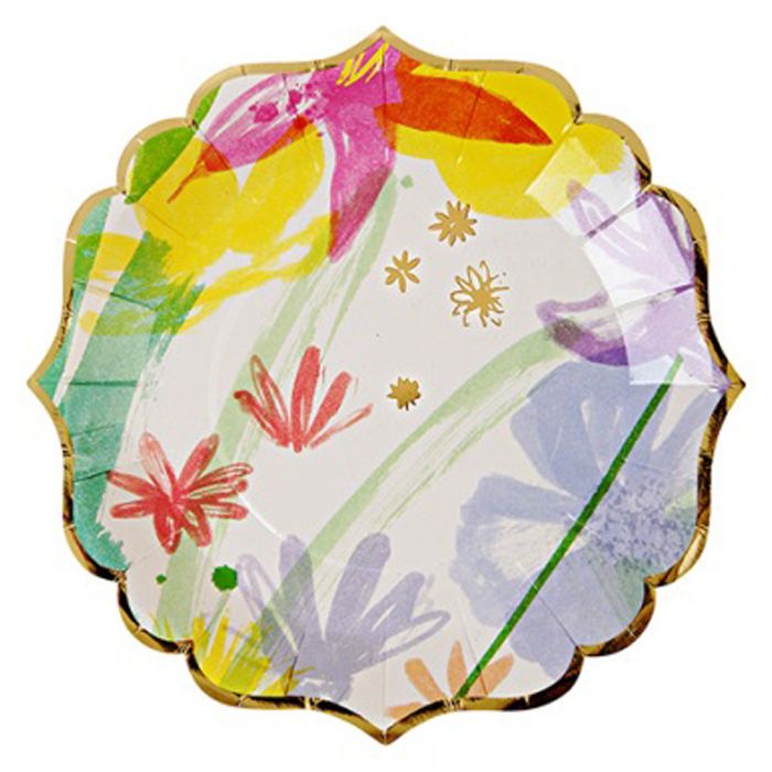 Meri Meri - TS Painted Flowers Canape Plate