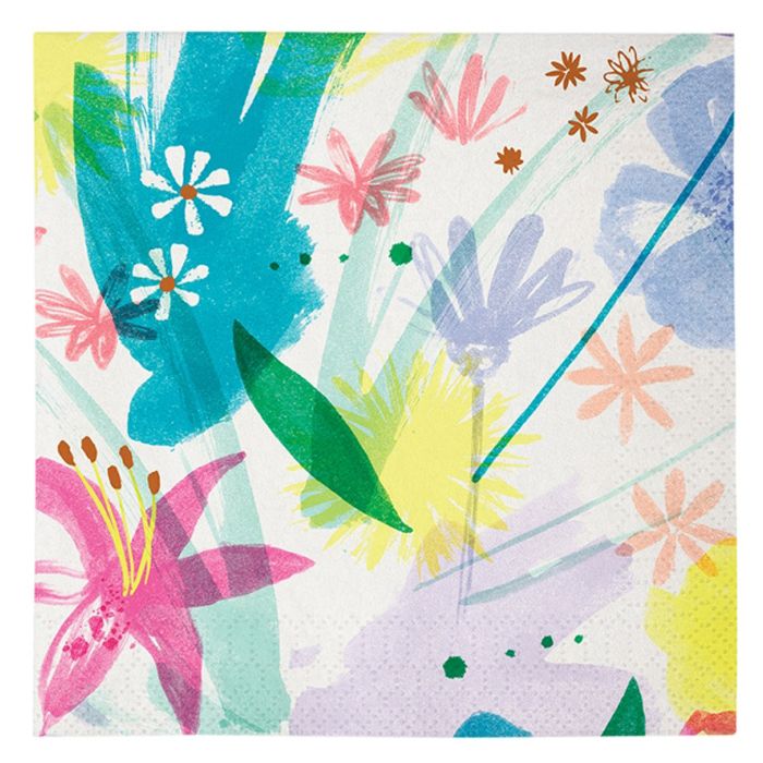 Meri Meri - TS Painted Flowers Large Napkin