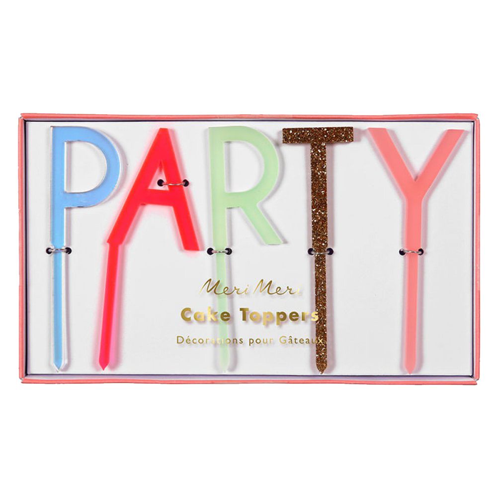 Meri Meri - Party Acrylic Toppers 5pcs