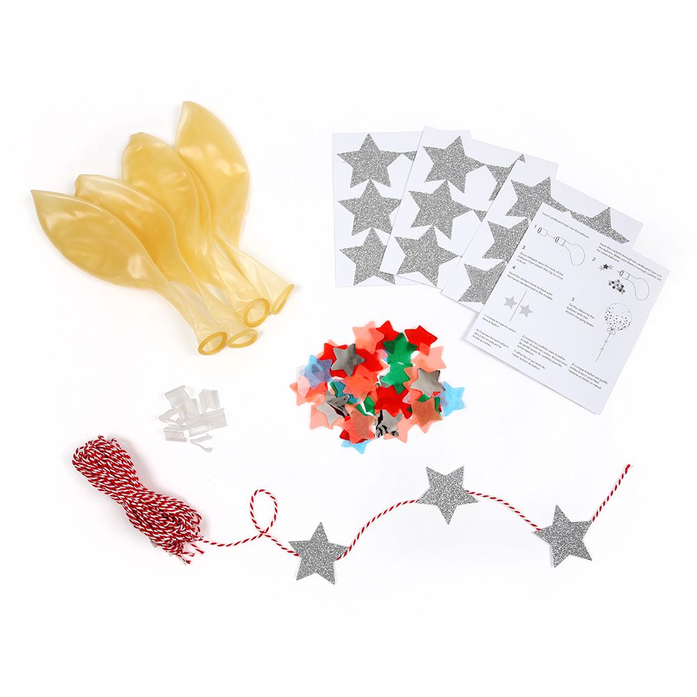 Meri Meri - Star Confetti Christmas Balloon Kit