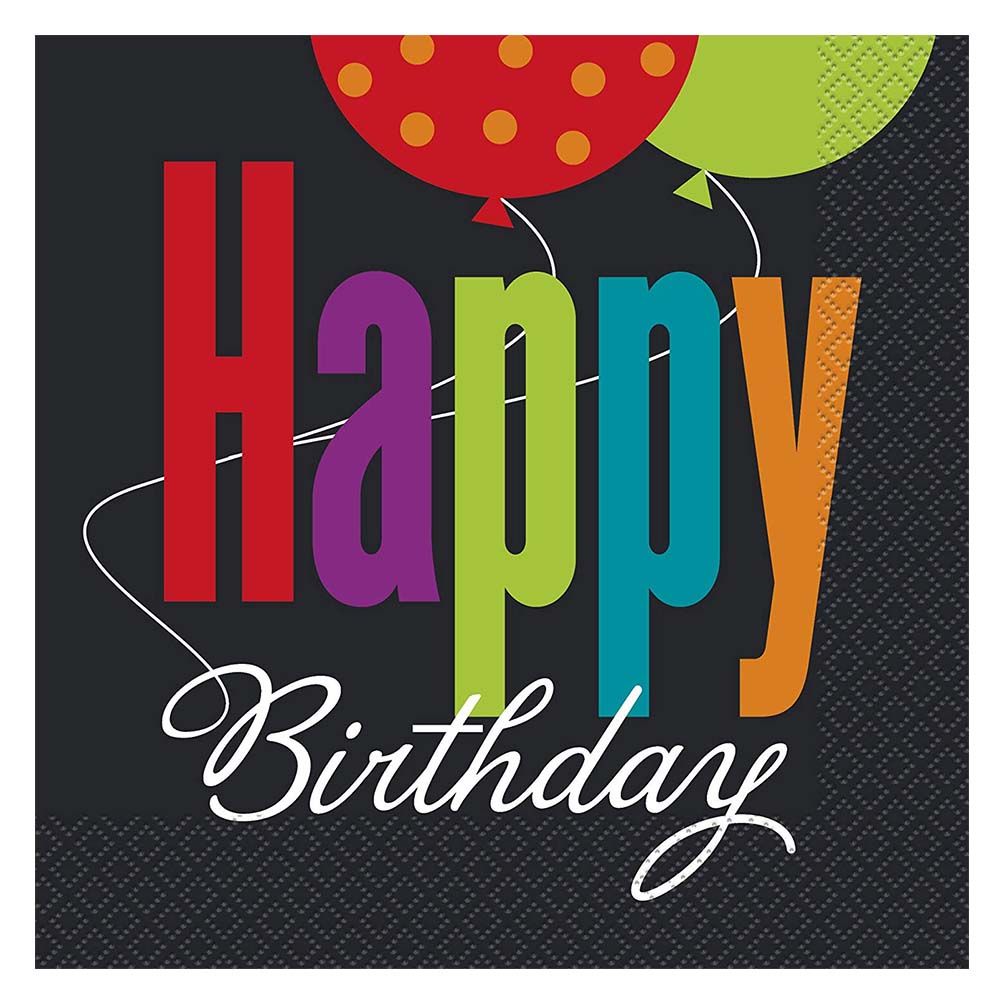 Unique - Birthday Cheer Napkins Pack of 16