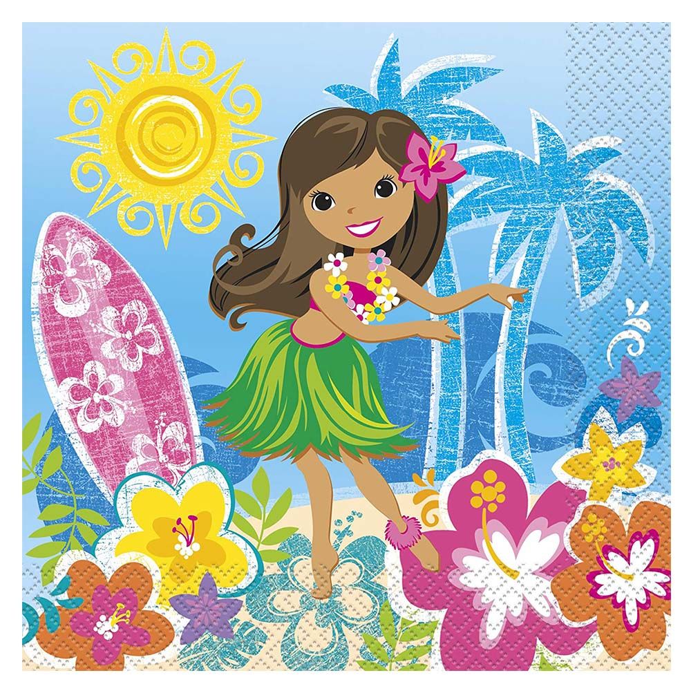 Unique - Hula Beach Party Napkins Pack of 16