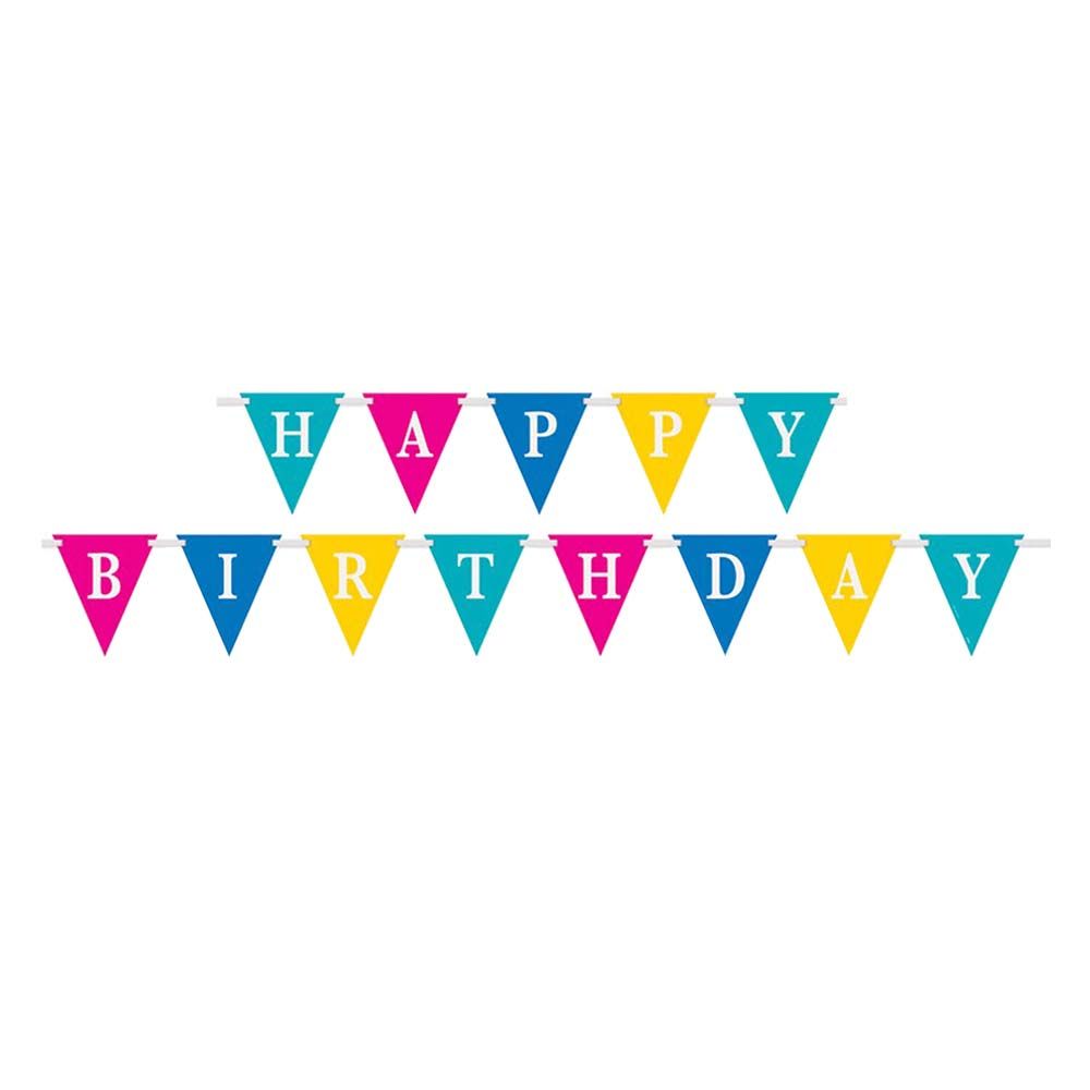 Unique - Bright Happy Birthday Bunting Flags