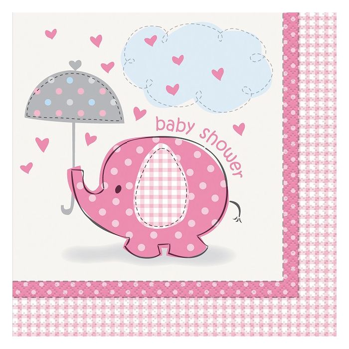 Unique - Umbrellaphants Luncheon Napkins - Pink