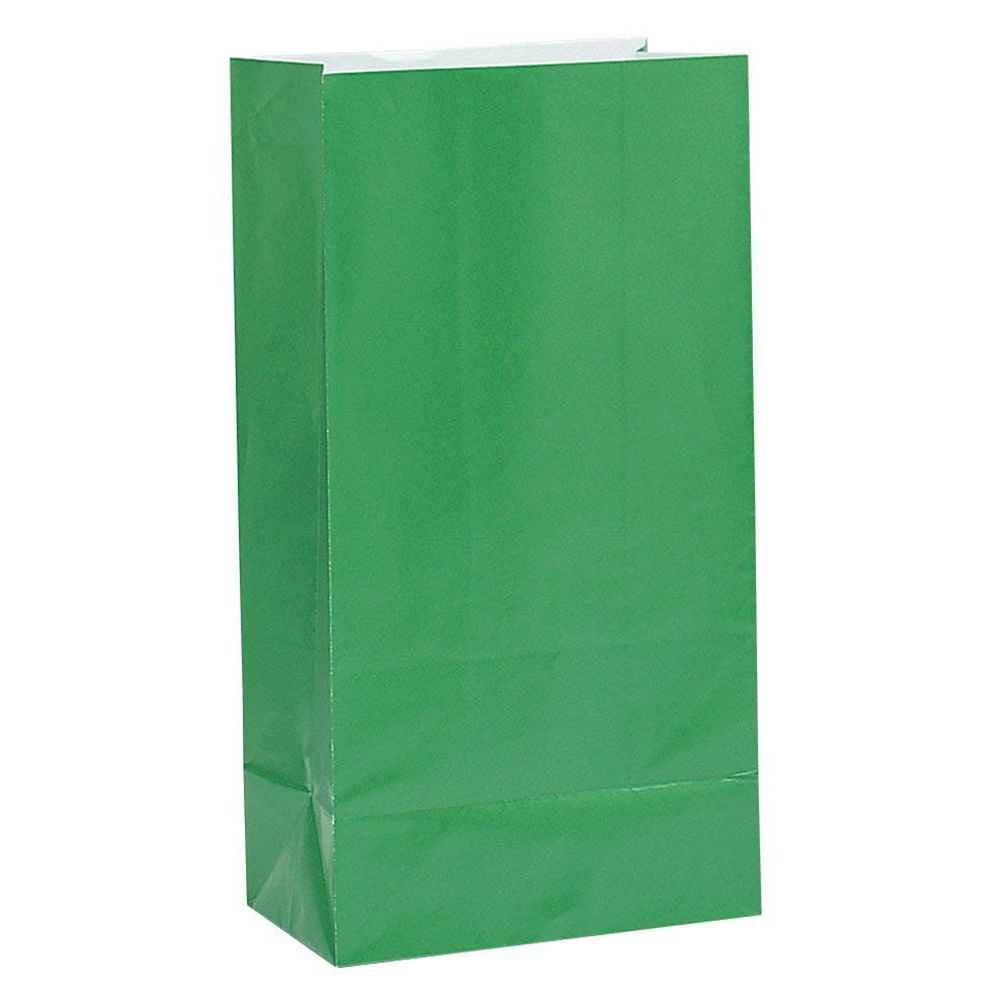 Unique - Paper Party Bags Pack of 12 - Green