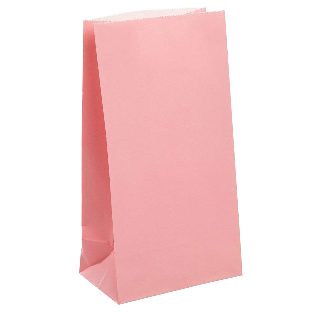 Unique - Paper Bags Pack of 12 - Light Pink