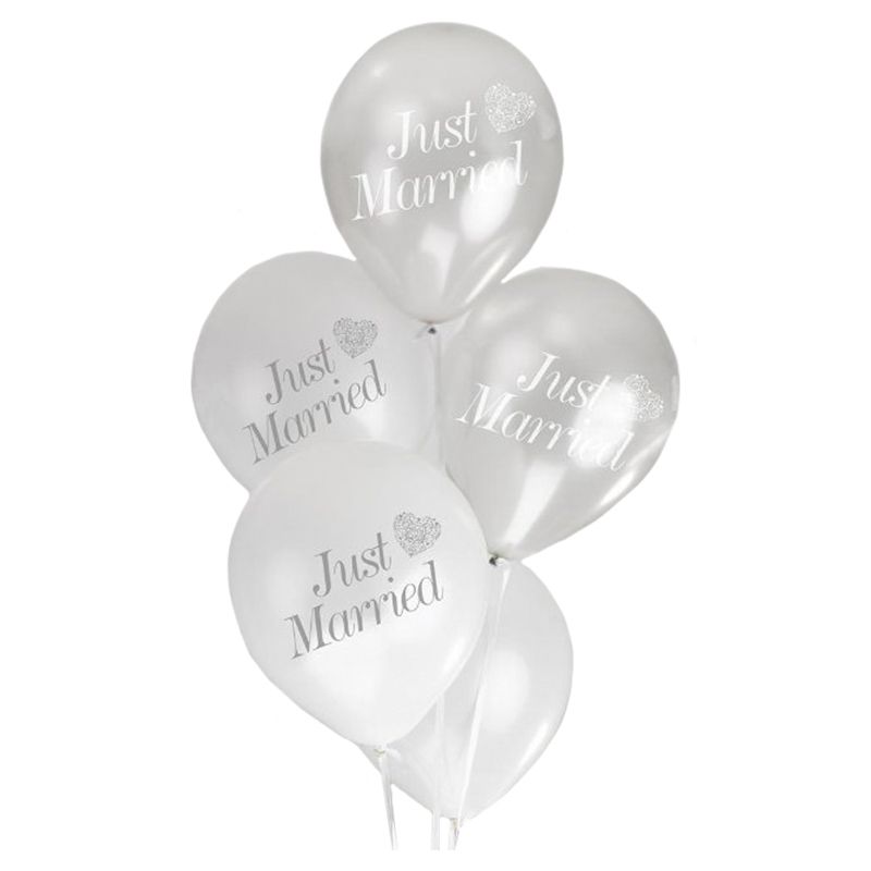 Neviti - Vintage Romance White/Silver Balloons