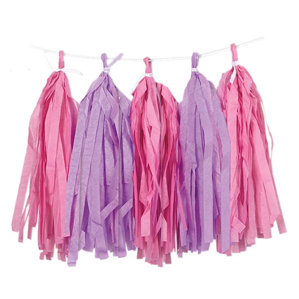 Unique - Tassel Garland - Pink & Purple