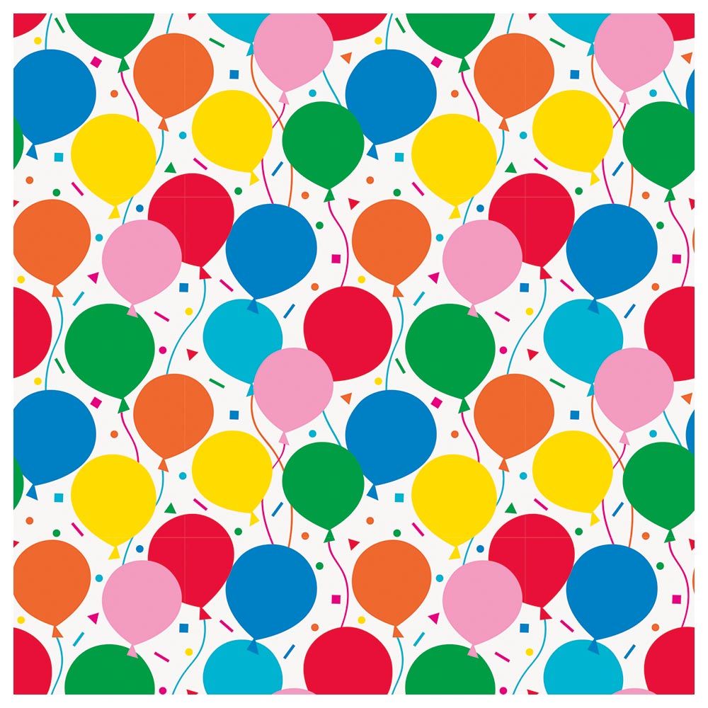 Unique - Colourful Balloons Gift Wrap