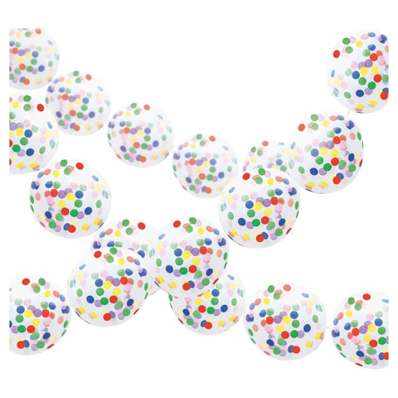 Unique - 12" Rainbow Confetti Latex Balloon Garland Kit