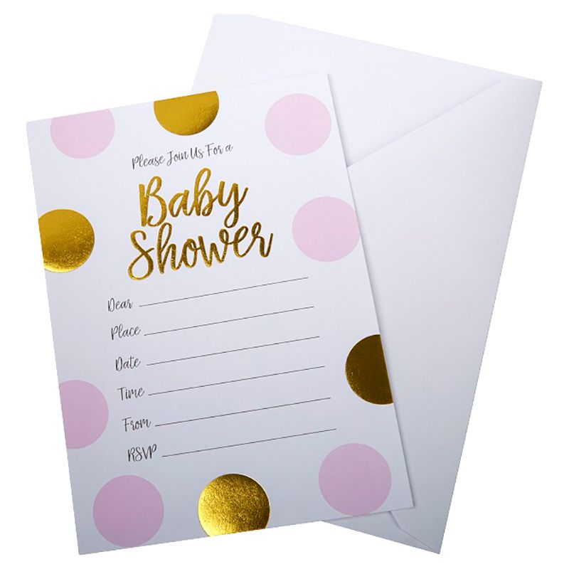 Neviti - Baby Shower Invitations w/ Envelopes Pink