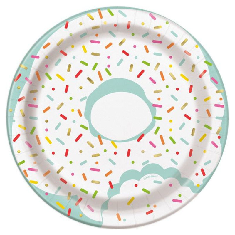 Unique - Donut Party 7" Plates, 8pcs