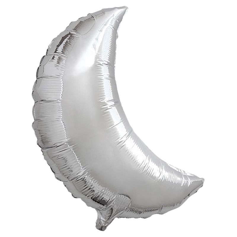 Unique - Moon Shaped Foil Balloon - 23.5 Inch - Silver